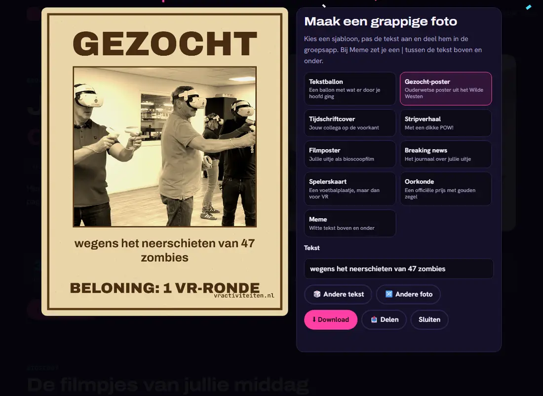 Grappige-foto-maker met het sjabloon gezocht-poster
